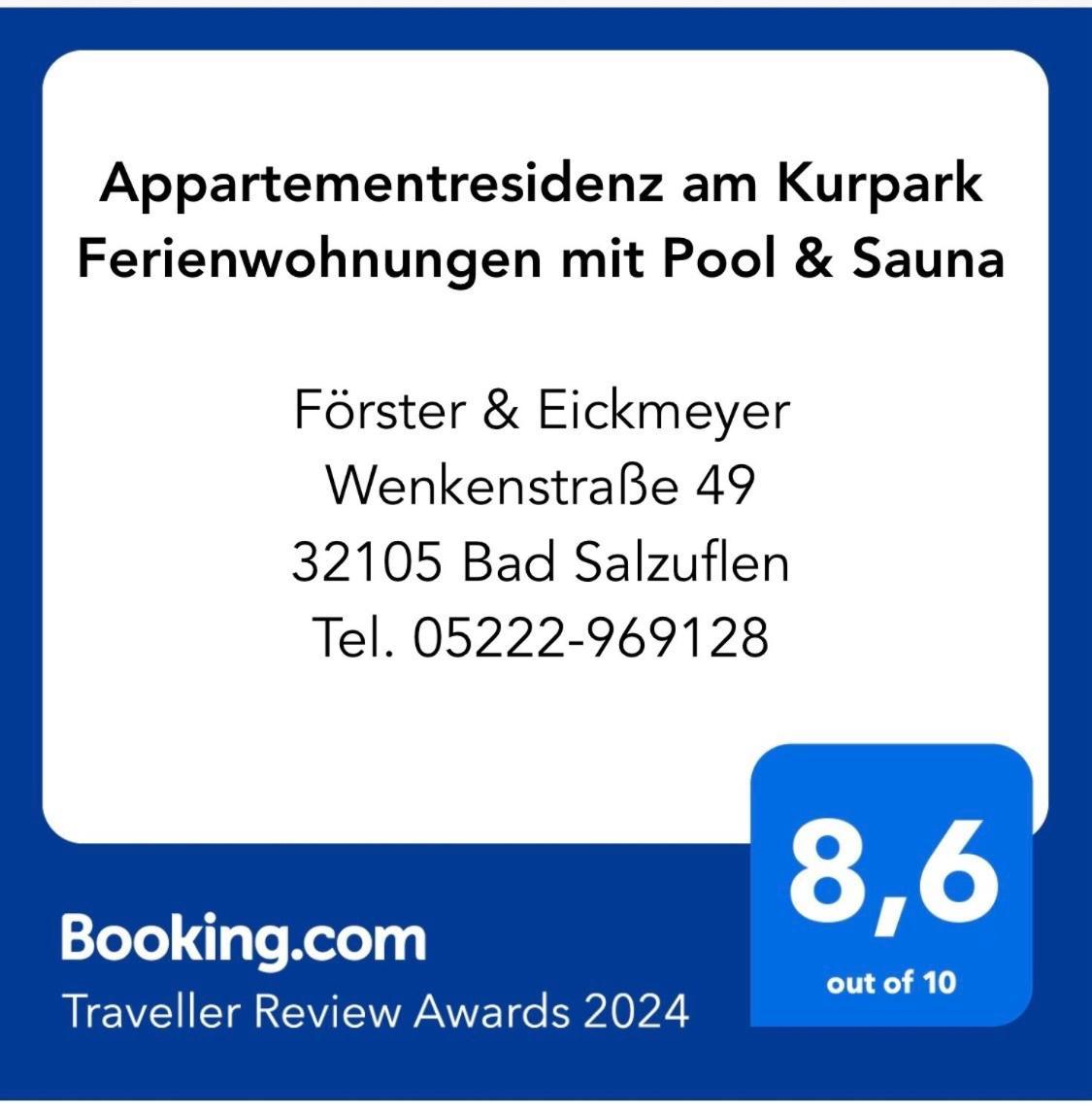 Appartementresidenz Am Kurpark - Ferienwohnungen Mit Pool & Sauna & Garage Бад-Зальцуфлен Экстерьер фото